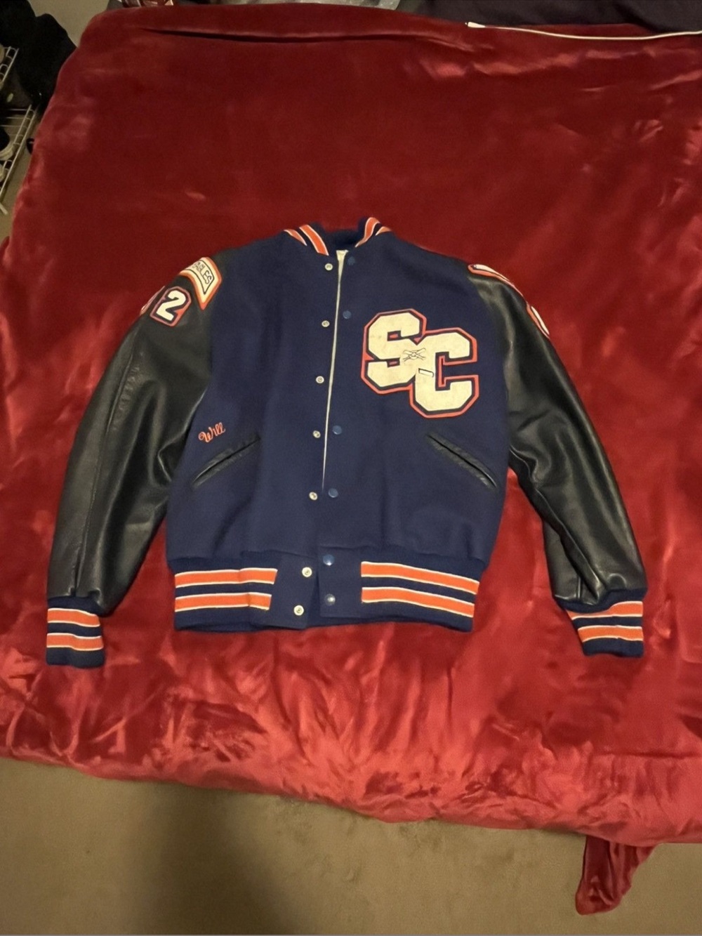 Varsity Jacket Mens Medium South Cobb High School Blue Class of 1991